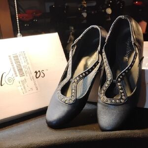 ANGEL STEPS Elegant NAVY Studded Women's Heels